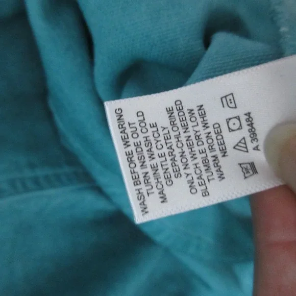 Logo by Lori Goldstein Tunic Top Plus 2XP Petite Green Distressed Canvas Pockets - Picture 7 of 11